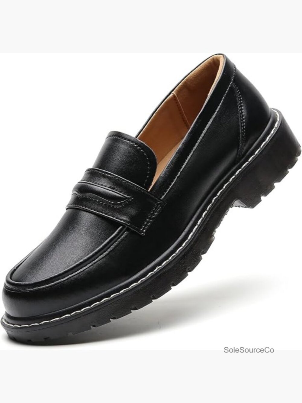Chunky Loafers Penny Loafers Flats Lug Sole Slip On Lightweight Comfortable